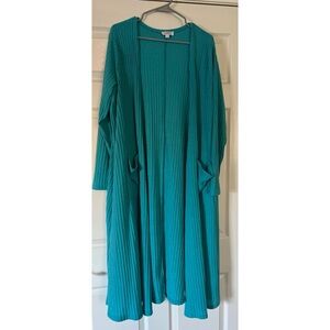 EUC  Turquoise Open Cardigan